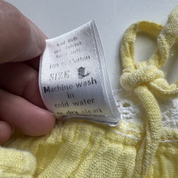 Toddler Baby Girl Mexican Dress Size 1-2yr Handmade Crochet Tiered Peasant Lace - Picture 3 of 6